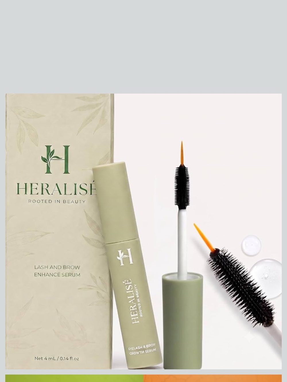 NEW HERALISÉ Lash & Brow Serum 4 mL Dual Applicator